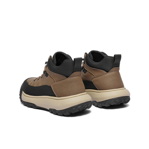 百丽高帮休闲运动鞋男2025新款冬季厚底增高时装短靴板鞋A2169DD5