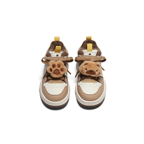 百丽卡通撞色高帮板鞋女童2025冬新商场同款童趣休闲鞋25080D85