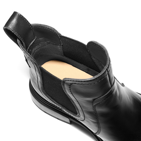 百丽复古擦色切尔西靴女2025冬新真皮厚底增高休闲短靴B2941DD5