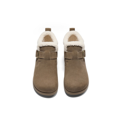 百丽复古高帮勃肯鞋女2025冬新商场同款内增高保暖休闲鞋E5A1DDD5