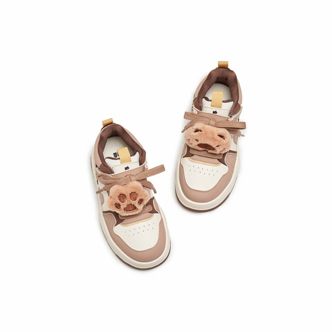 百丽卡通撞色高帮板鞋女童2025冬新商场同款童趣休闲鞋25080D85