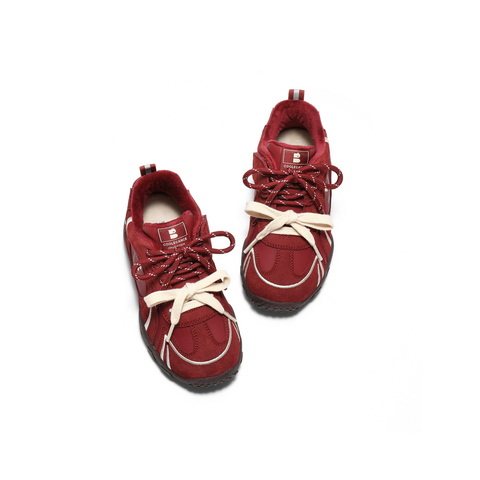 百丽高帮阿甘德训鞋童鞋2025冬新商场同款加绒双鞋带运动休闲鞋