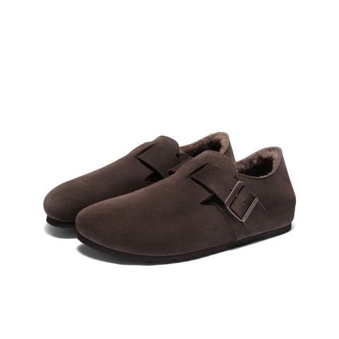 百丽外穿休闲百搭工装鞋男2025秋舒适简约全包勃肯鞋加绒B3701CM5