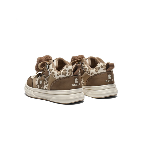 百丽撞色星星板鞋女童2025冬新商场同款舒适休闲鞋25670D85