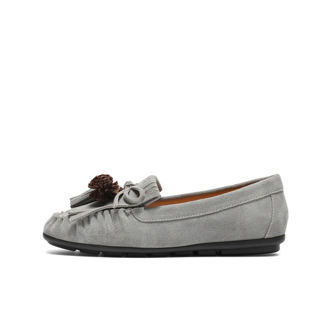 百丽小众流苏乐福鞋女2025秋新舒适软薄底便士乐福鞋B2694CA5