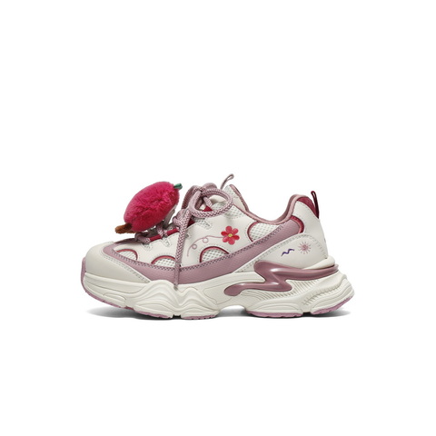 百丽时尚撞色老爹鞋女童2025秋新商场同款可爱饰扣休闲鞋50056C85