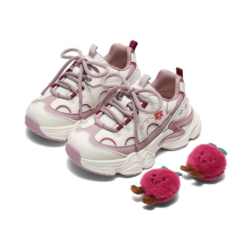 百丽时尚撞色老爹鞋女童2025秋新商场同款可爱饰扣休闲鞋50056C85