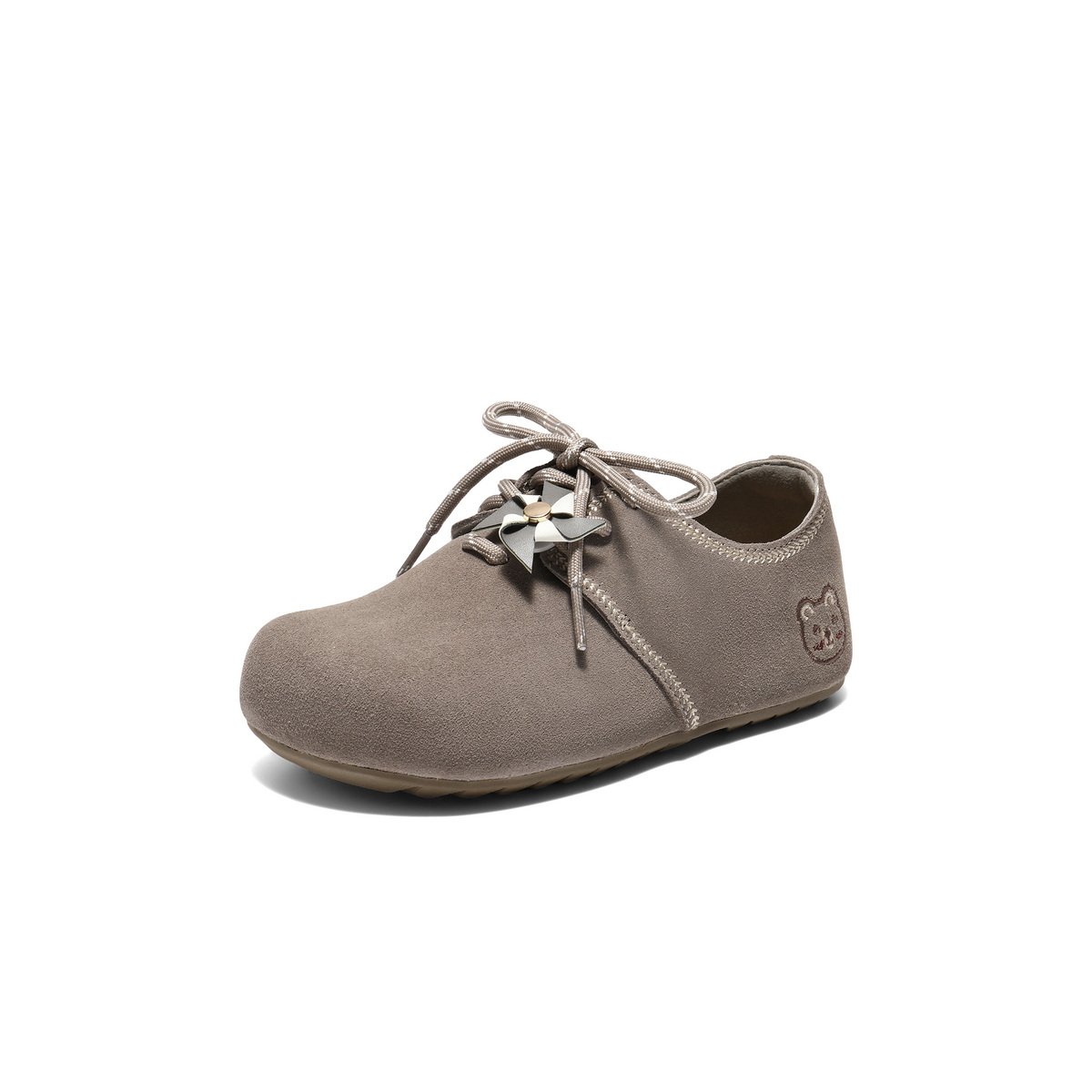 百丽珠珠饰扣勃肯鞋女童2025秋新商场同款民族风吐司鞋84958C85