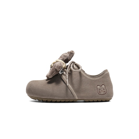 百丽珠珠饰扣勃肯鞋女童2025秋新商场同款民族风吐司鞋84958C85