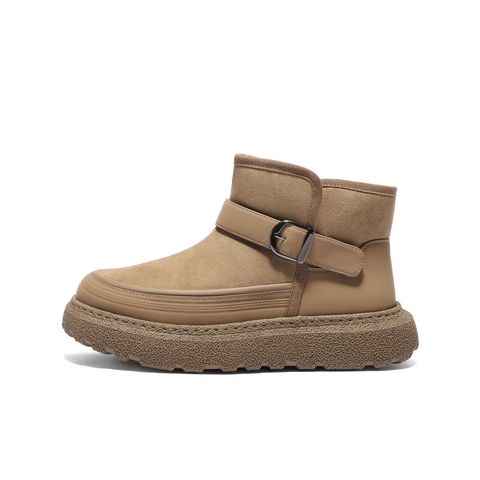 百丽休闲保暖雪地靴男靴2025新款冬季厚底棉靴户外东北靴A2270DD5