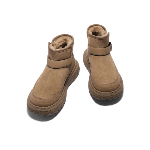 百丽休闲保暖雪地靴男靴2025新款冬季厚底棉靴户外东北靴A2270DD5