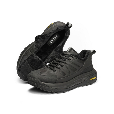 百丽厚底增高休闲鞋男25新冬防撞鞋头户外登山鞋运动鞋加绒A2231DM5