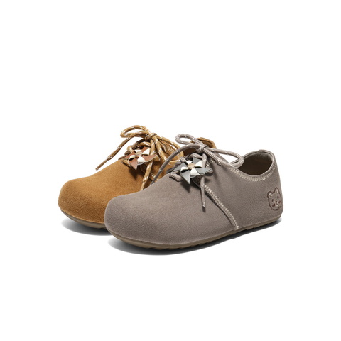 百丽珠珠饰扣勃肯鞋女童2025秋新商场同款民族风吐司鞋84958C85