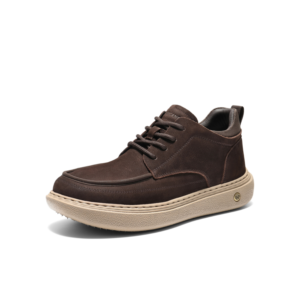 百丽高帮休闲工装鞋男2025新款冬季商场同款牛皮革板鞋8WK01DD5