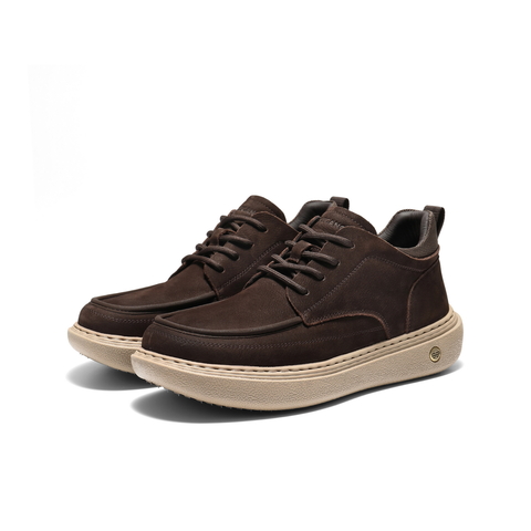 百丽高帮休闲工装鞋男2025新款冬季商场同款牛皮革板鞋8WK01DD5