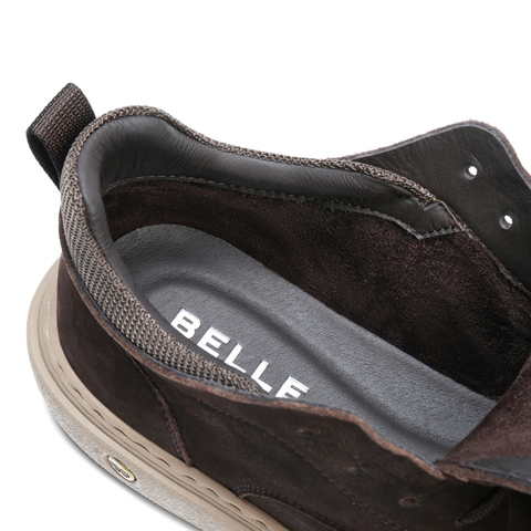 百丽高帮休闲工装鞋男2025新款冬季商场同款牛皮革板鞋8WK01DD5