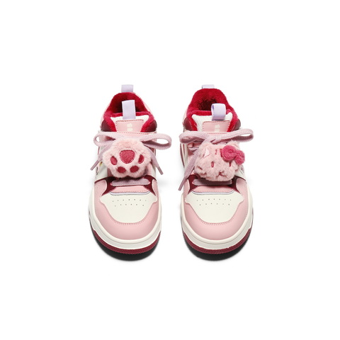 百丽卡通撞色高帮板鞋女童2025冬新商场同款童趣休闲鞋25080D85