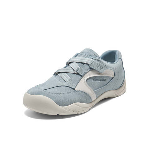 百丽清爽撞色小白鞋女2025秋新便捷魔术贴舒适休闲鞋3RTB1CM5