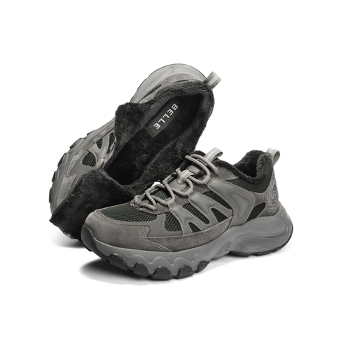 百丽厚底增高休闲鞋男鞋2025新款秋季户外潮搭老爹鞋加绒A2198CM5