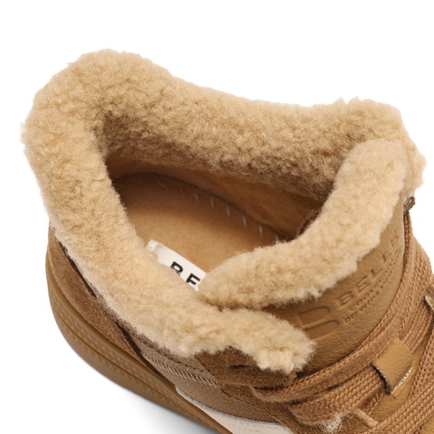 百丽加绒保暖高帮板鞋女2025冬新商场同款厚底增高休闲鞋E5T1DDD5