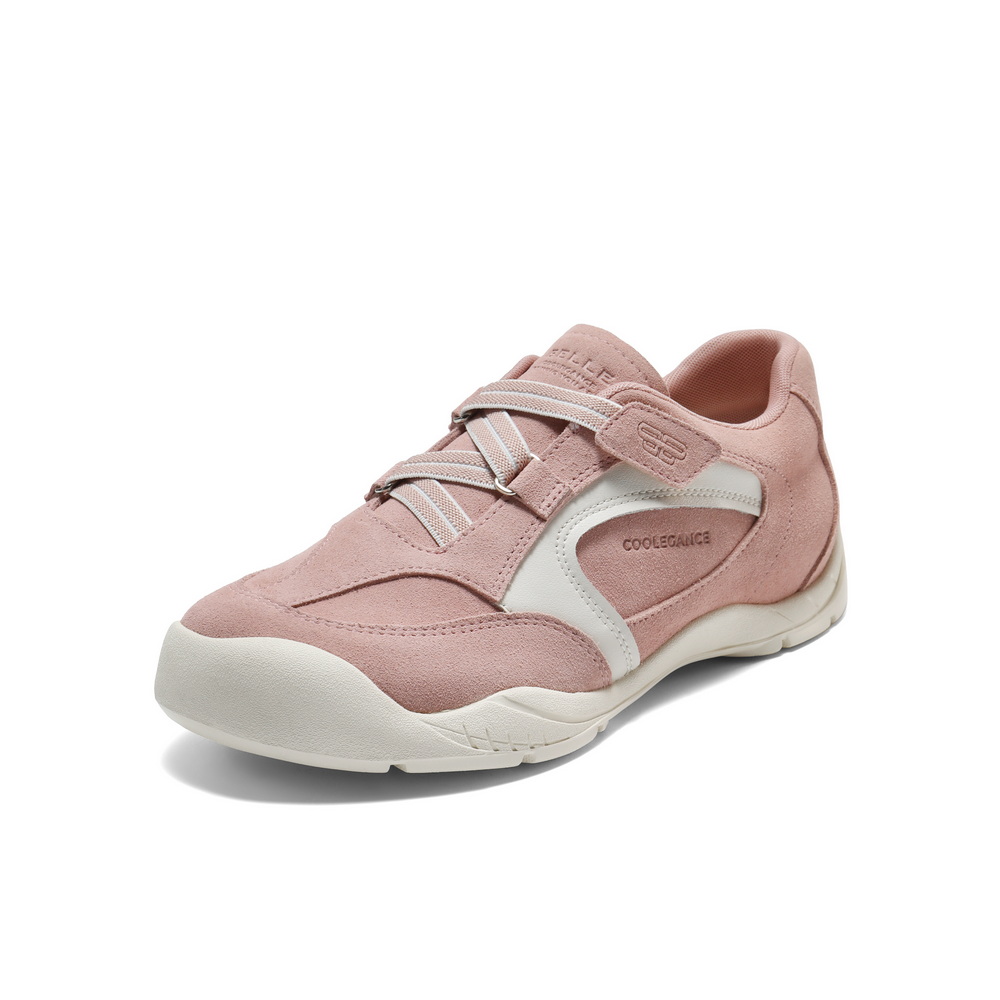 百丽清爽撞色小白鞋女2025秋新便捷魔术贴舒适休闲鞋3RTB1CM5