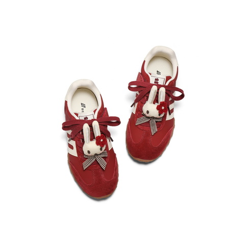 百丽撞色跑道阿甘德训鞋童鞋2025冬新商场同款加绒休闲鞋62623D85