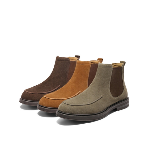 百丽时尚潮搭休闲靴男2025新款冬季户外短靴切尔西靴A2174DD5