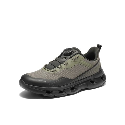 百丽户外休闲健步鞋男2025新秋旋钮扣镂空厚底跑步运动鞋A2208CM5