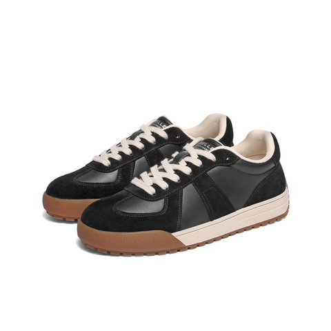 百丽复古潮搭德训鞋男2025新款冬季拼接撞色休闲板鞋A2181DM5