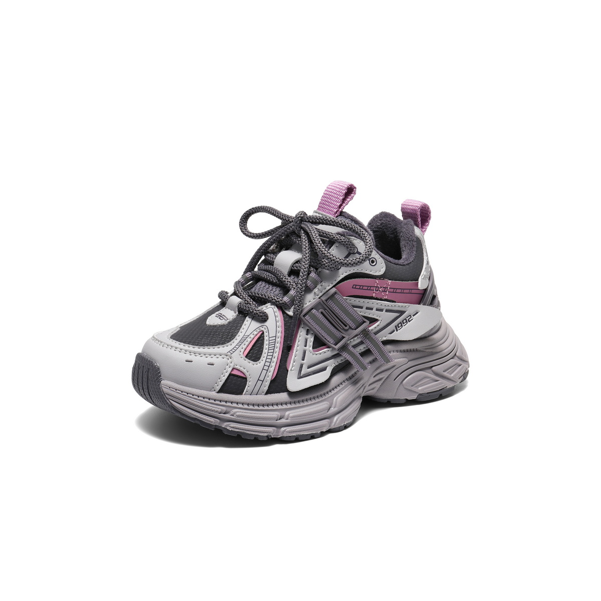 百丽撞色拼接老爹鞋童鞋2025冬新商场同款厚底运动休闲鞋V5155D85