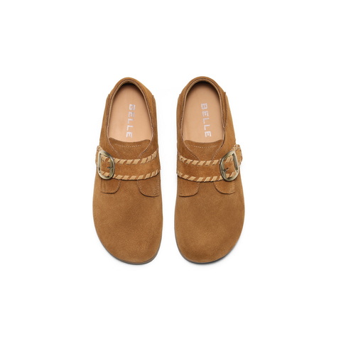 百丽简约复古勃肯鞋女2025秋新舒适薄底可两穿休闲鞋B2900CM5