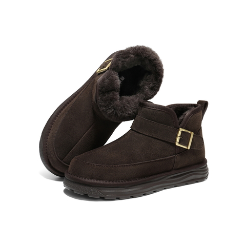 百丽户外休闲保暖雪地靴男2025新款冬季商场款棉靴东北靴8QV01DD5