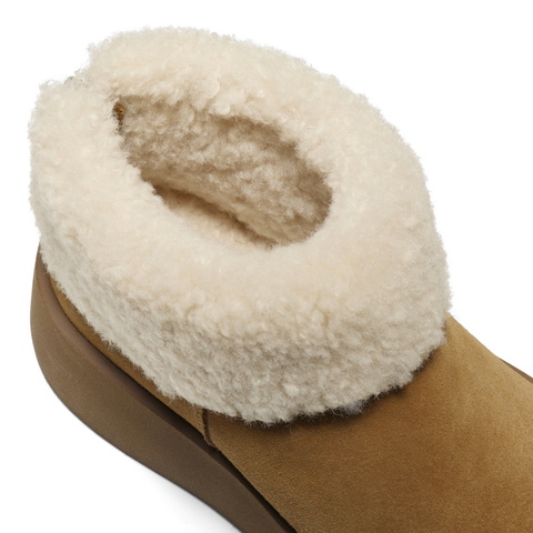 百丽复古翻毛雪地靴女2025冬新厚底增高加毛保暖短靴B3027DD5