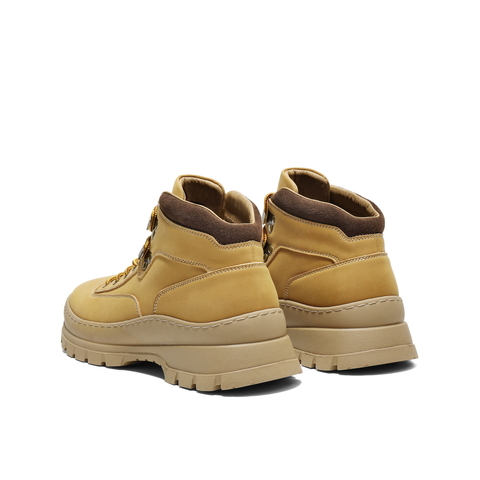 百丽高帮休闲工装靴男士2025新款冬厚底增高马丁靴加绒A2292DD5