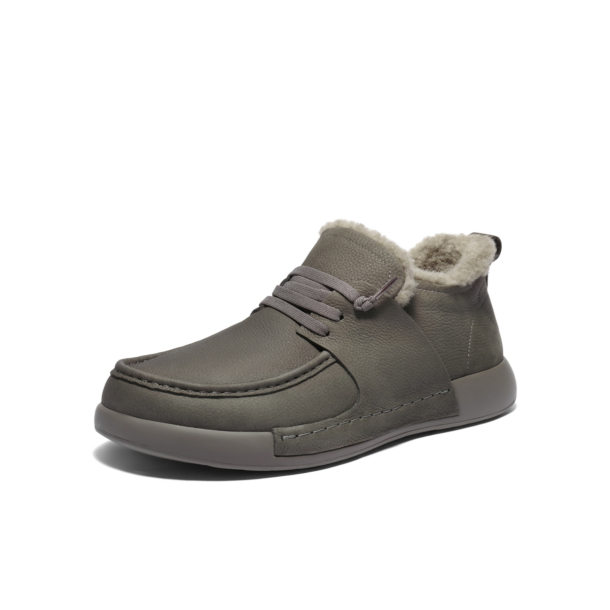 百丽高帮休闲工装鞋男2025新款冬商场款牛皮潮搭保暖短靴8WJ01DD5