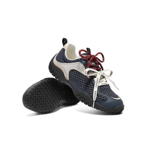 百丽透气大网孔老爹鞋女2025秋新时尚撞色薄底运动休闲鞋B2812CM5