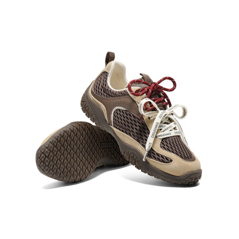 百丽透气大网孔老爹鞋女2025秋新时尚撞色薄底运动休闲鞋B2812CM5