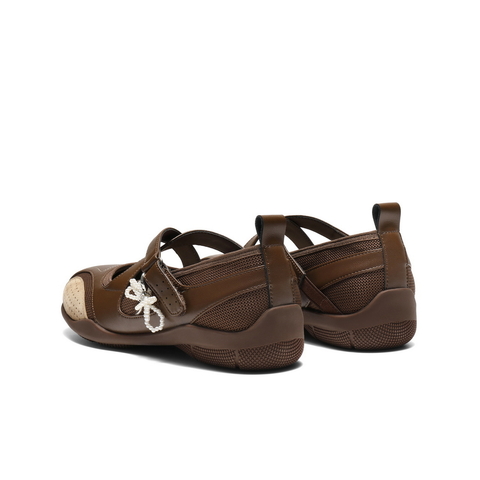 百丽交叉带休闲玛丽珍鞋女2025秋新舒适薄底浅口单鞋B2866CQ5