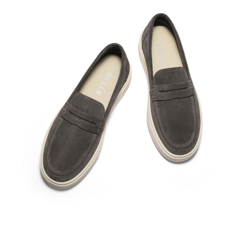 百丽时尚休闲乐福鞋男2026新款春季舒适厚底一脚蹬懒人鞋A2212AM6