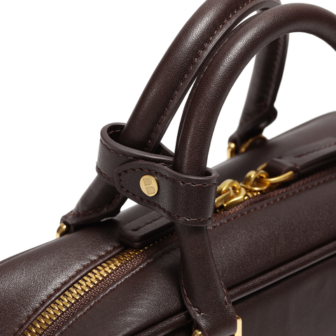 百丽包女2025冬新商场同款复古休闲单肩斜挎手提波士顿包X7471AX6