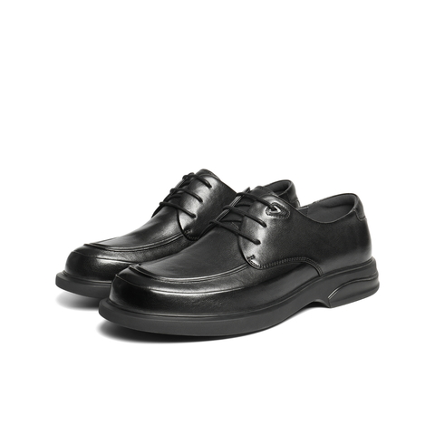 百丽舒适简约商务鞋男2026新款春季商场款牛皮革休闲皮鞋8YL01AM6