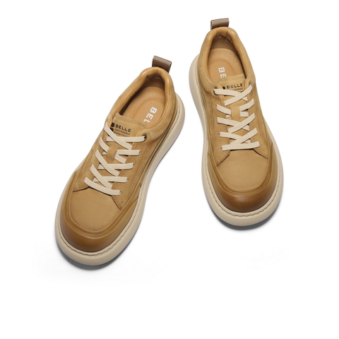 百丽复古潮搭工装鞋男2026新款春季商场同款厚底休闲板鞋8YH01AM6