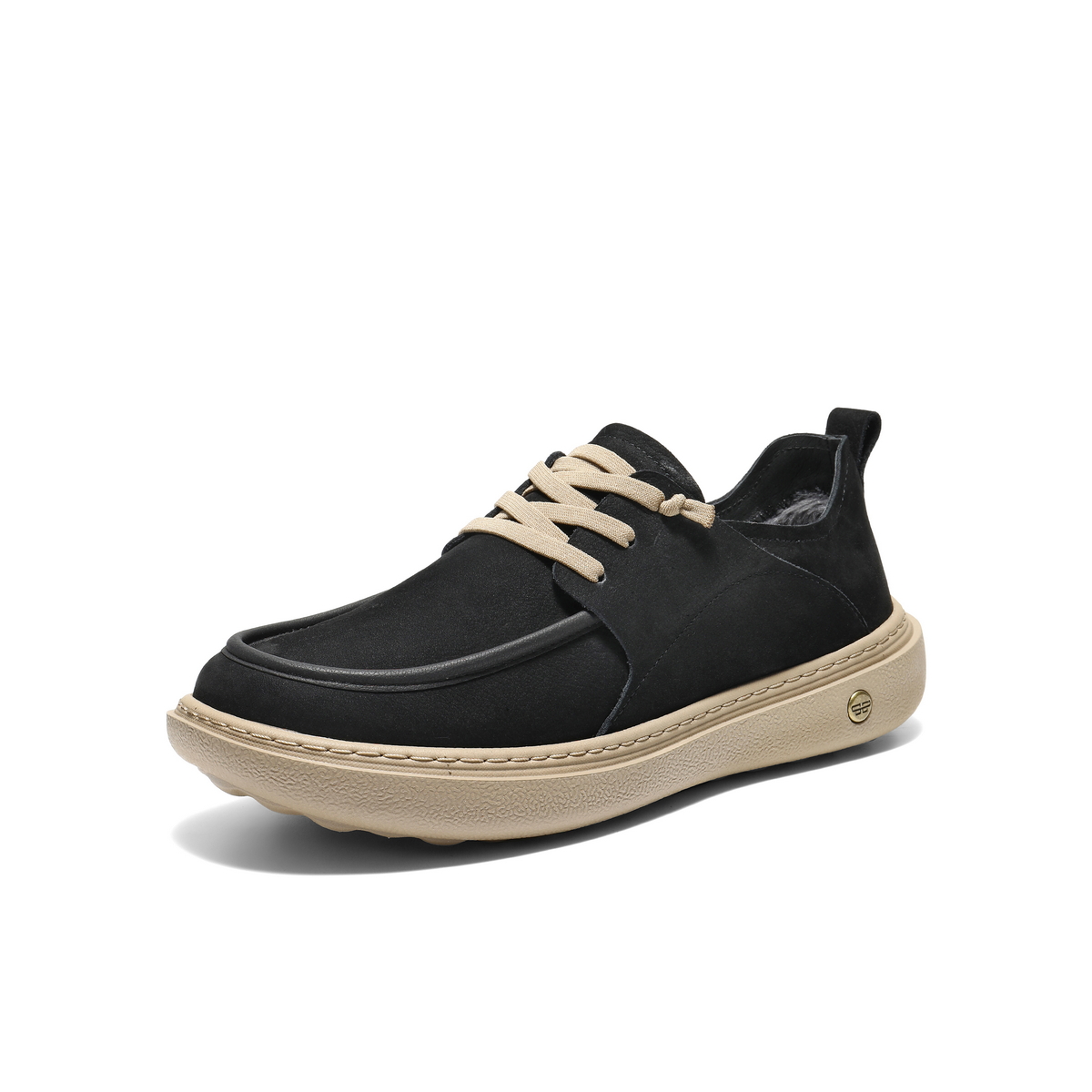 百丽厚底休闲鞋男2026新款春季商场同款牛皮革户外工装鞋8VD01AM6