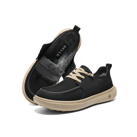 百丽厚底休闲鞋男2026新款春季商场同款牛皮革户外工装鞋8VD01AM6