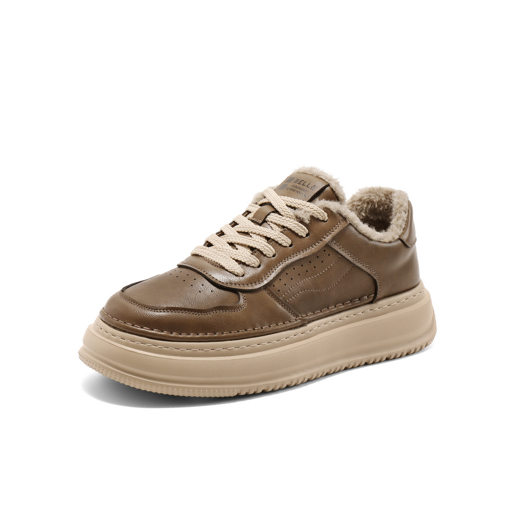 百丽厚底增高休闲板鞋男2026春新商场同款复古潮搭工装鞋8QZ01AM6