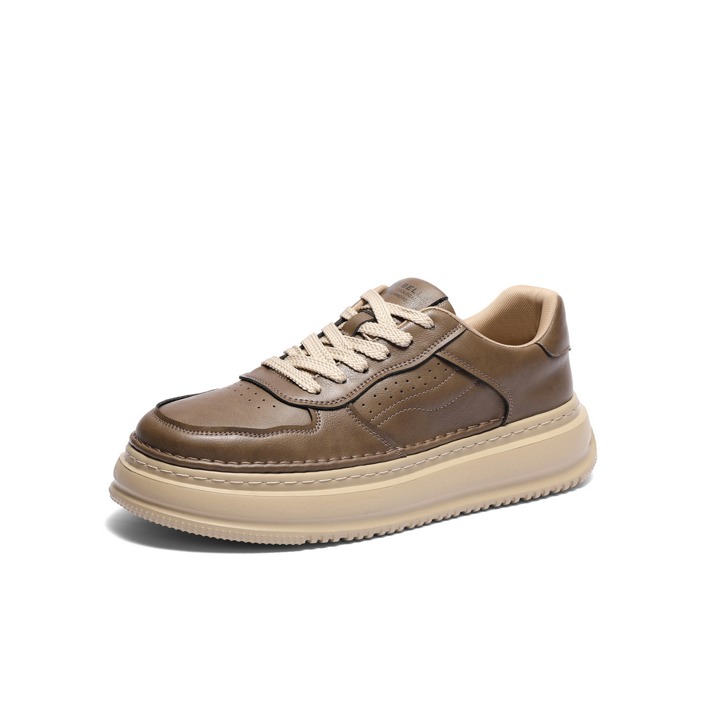 百丽厚底增高休闲板鞋男2026春新商场同款复古潮搭工装鞋8QZ01AM6