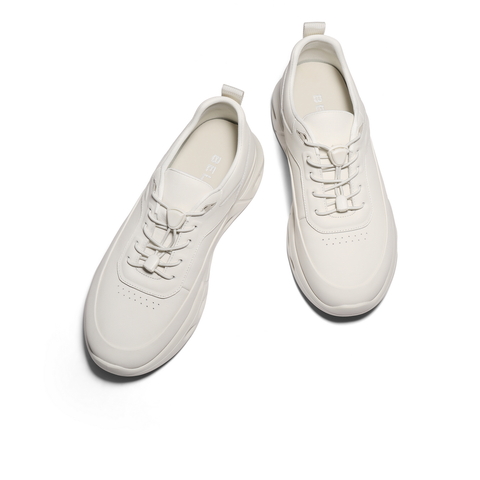 百丽户外休闲健步鞋男2026新款春季牛皮革舒适跑步运动鞋8YT01AM6