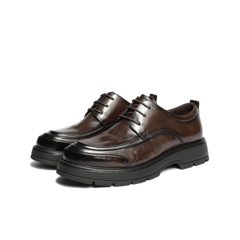 百丽厚底商务鞋男2026新款春商场款牛皮革上班鞋休闲皮鞋8ZM01AM6