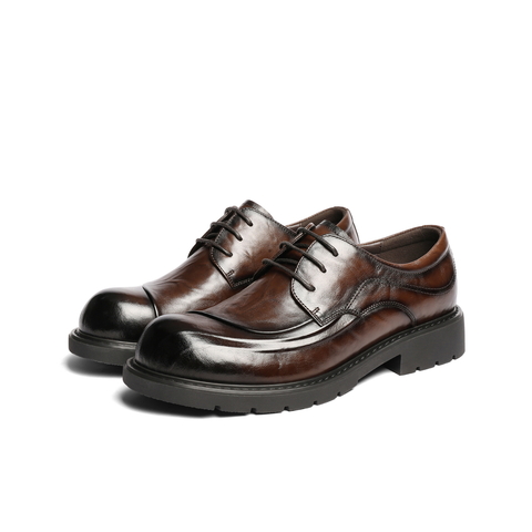 百丽英伦风休闲商务鞋男士2026新款春季牛皮通勤上班皮鞋A2274AM6