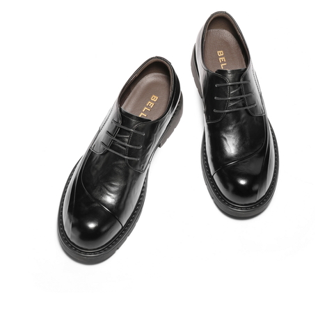 百丽英伦风休闲商务鞋男士2026新款春季牛皮通勤上班皮鞋A2274AM6